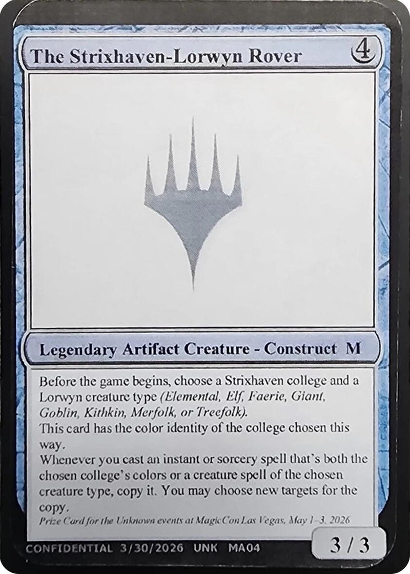 The Strixhaven-Lorwyn Rover [Unknown Event]