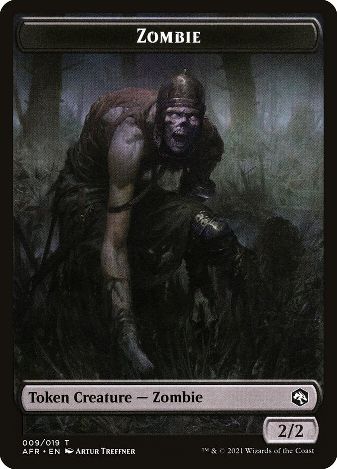 Wolf // Zombie Double-Sided Token [Dungeons & Dragons: Adventures in the Forgotten Realms Tokens]