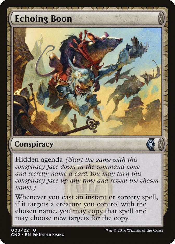conspiracy theorist mtg card Echoing Boon [Conspiracy: Take the Crown] Style:Revival Trance Themed - Warhammer 40000 As Conspiracy enters the MTG Arena Announcements –