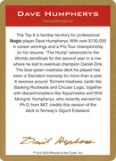 Dave Humpherys Bio [World Championship Decks 2003]