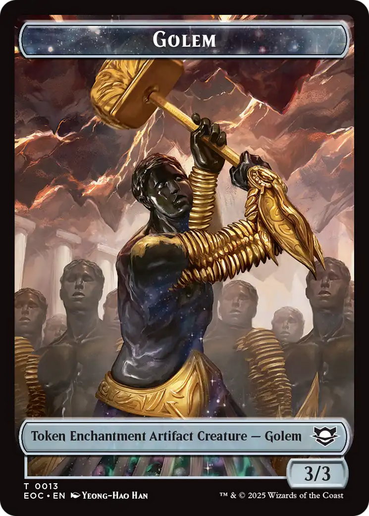 Shapeshifter // Golem (0013) Double-Sided Token [Edge of Eternities Commander Tokens]
