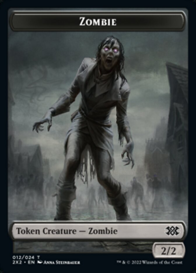 Zombie // Spirit (008) Double-Sided Token [Double Masters 2022 Tokens]