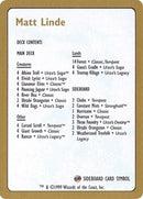 1999 Matt Linde Decklist Card [World Championship Decks]
