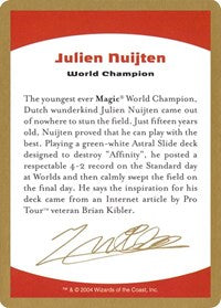 2004 Julien Nuijten Biography Card [World Championship Decks]