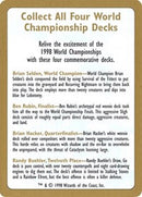 1998 World Championship Advertisement Card [World Championship Decks]