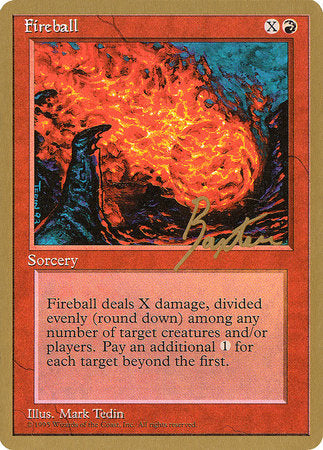 Fireball - 1996 George Baxter (4ED) [Pro Tour Collector Set]