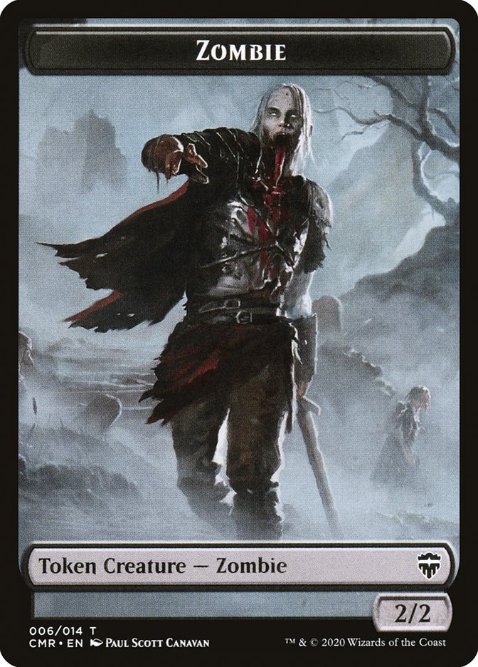 Golem // Zombie Double-Sided Token [Commander Legends Tokens]