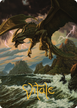 Ancient Bronze Dragon Art Card (03) (Gold-Stamped Signature) [Commander Legends: Battle for Baldur's Gate Art Series]