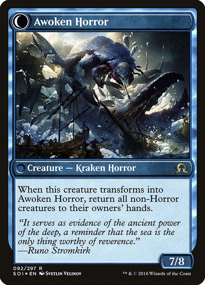 Thing in the Ice // Awoken Horror [Shadows over Innistrad Prerelease Promos]