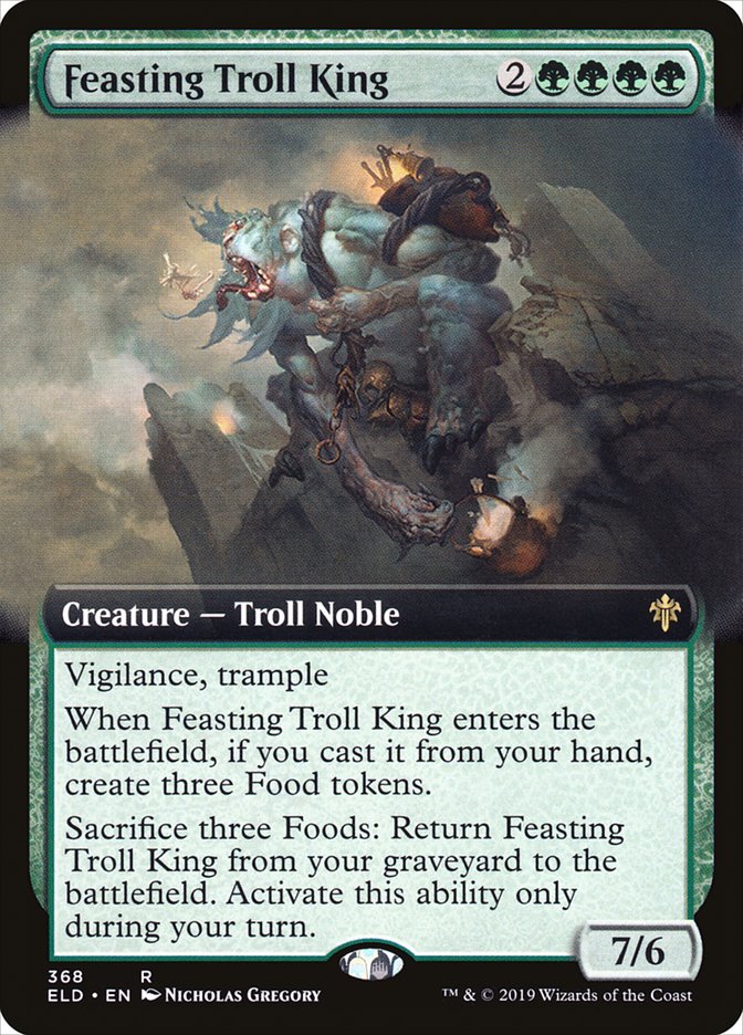 Feasting Troll King (Extended Art) [Throne of Eldraine]