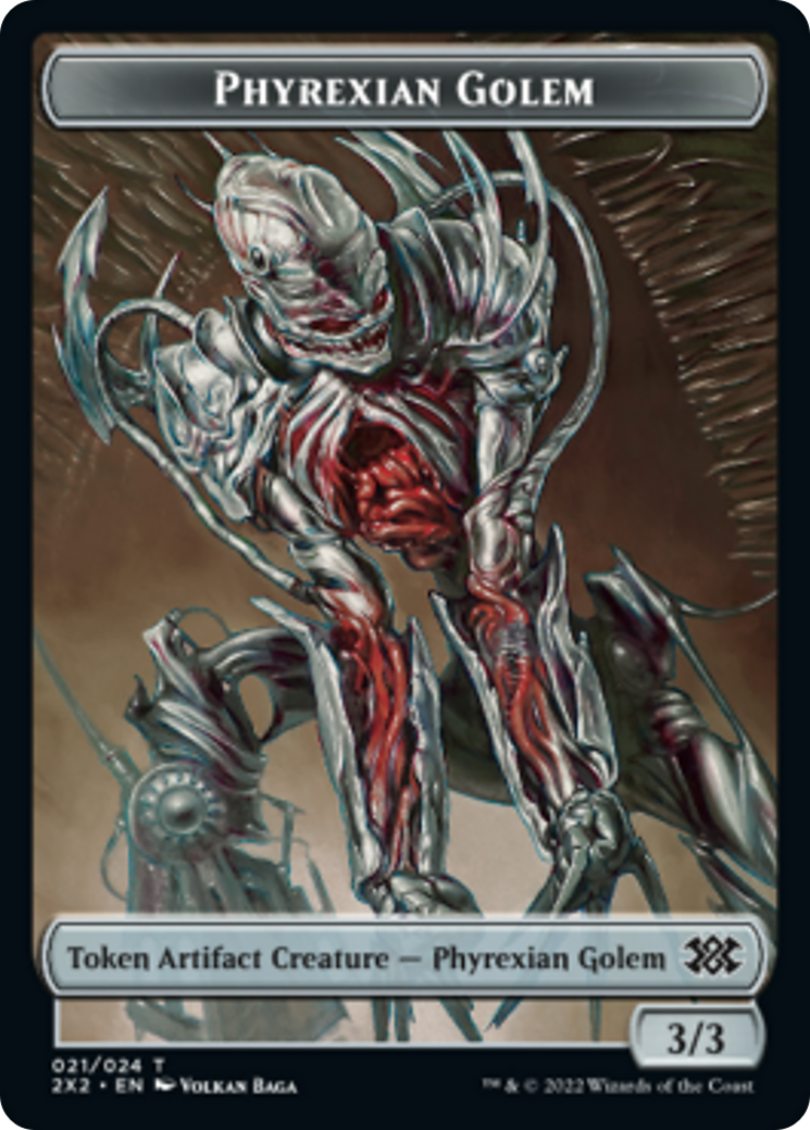 Elemental // Phyrexian Golem Double-Sided Token [Double Masters 2022 Tokens]