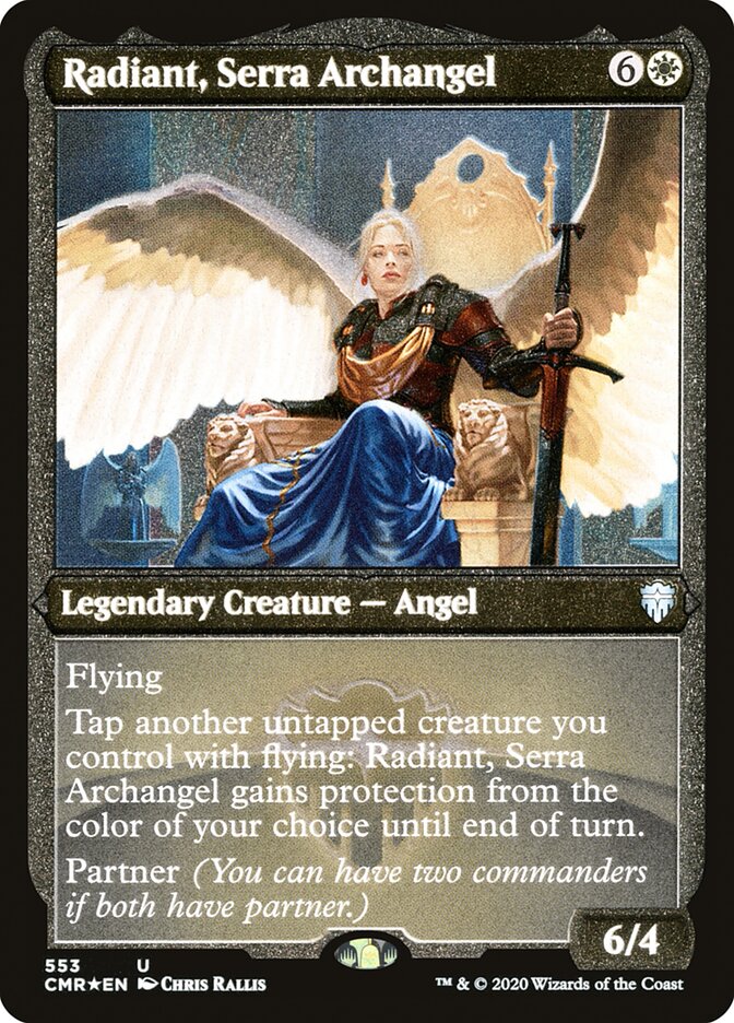 Radiant, Serra Archangel (Etched) [Commander Legends]