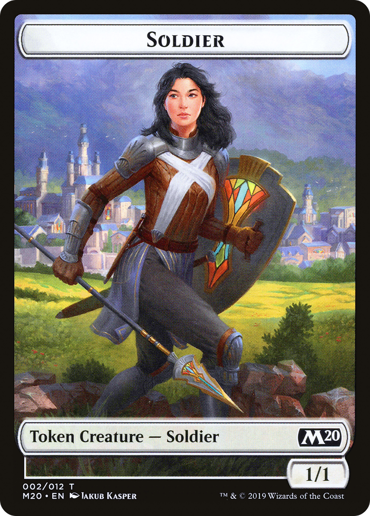 Soldier // Dinosaur Double-Sided Token [Game Night 2019 Tokens]