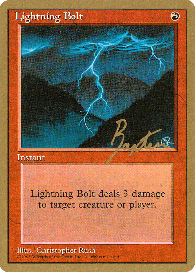 Lightning Bolt (George Baxter) [Pro Tour Collector Set]