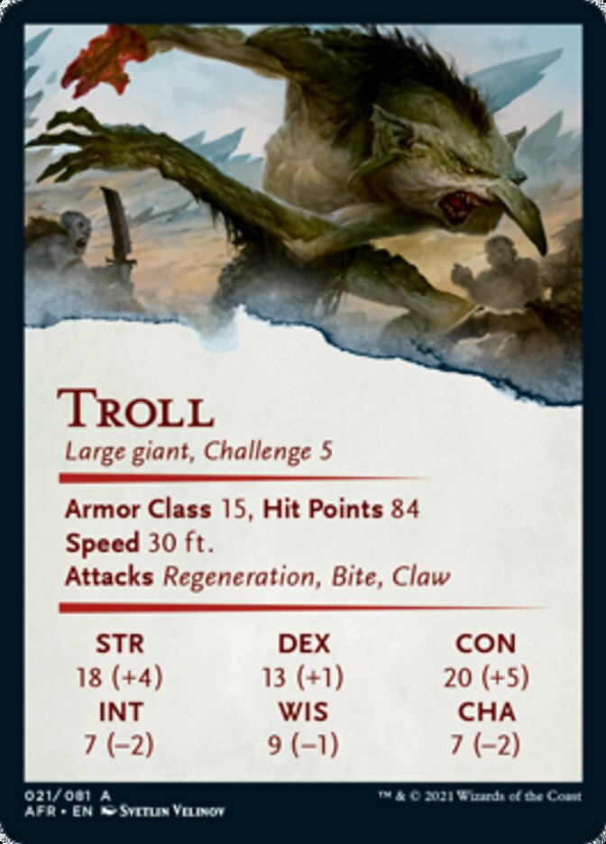 Troll Art Card [Dungeons & Dragons: Adventures in the Forgotten Realms Art Series]
