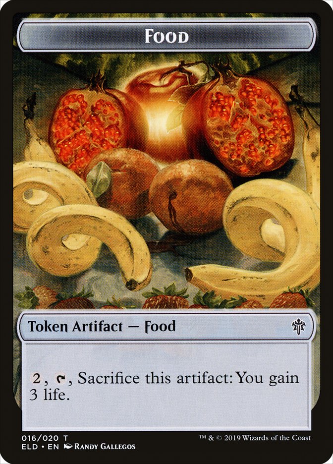 Giant // Food (16) Double-Sided Token [Throne of Eldraine Tokens]