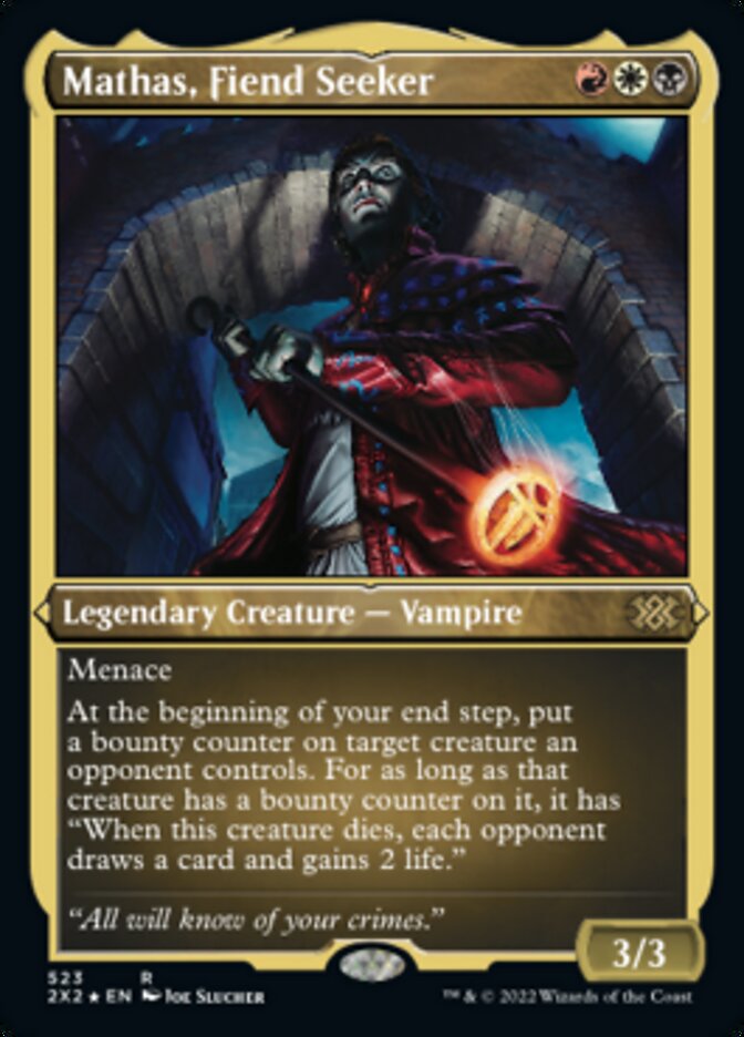 Mathas, Fiend Seeker (Foil Etched) [Double Masters 2022]