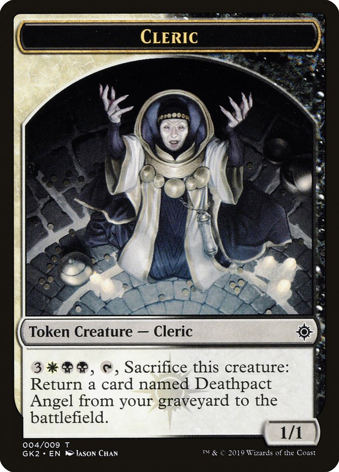 Cleric // Treasure Double-Sided Token [Ravnica Allegiance Guild Kit Tokens]