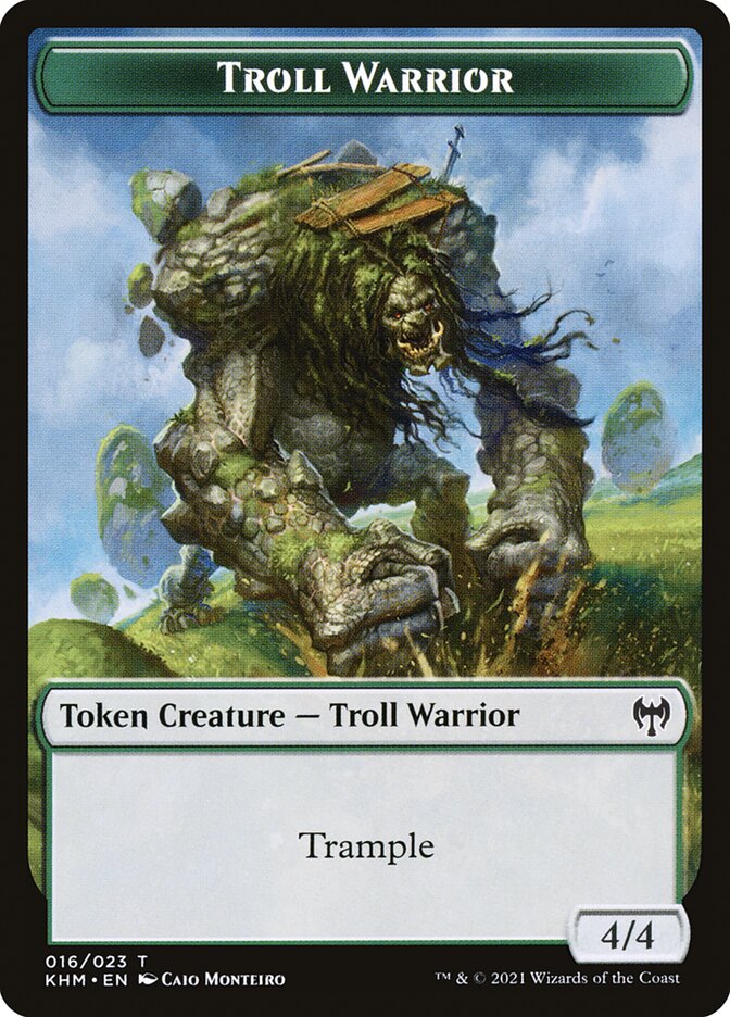 Treasure // Troll Warrior Double-Sided Token [Kaldheim Tokens]