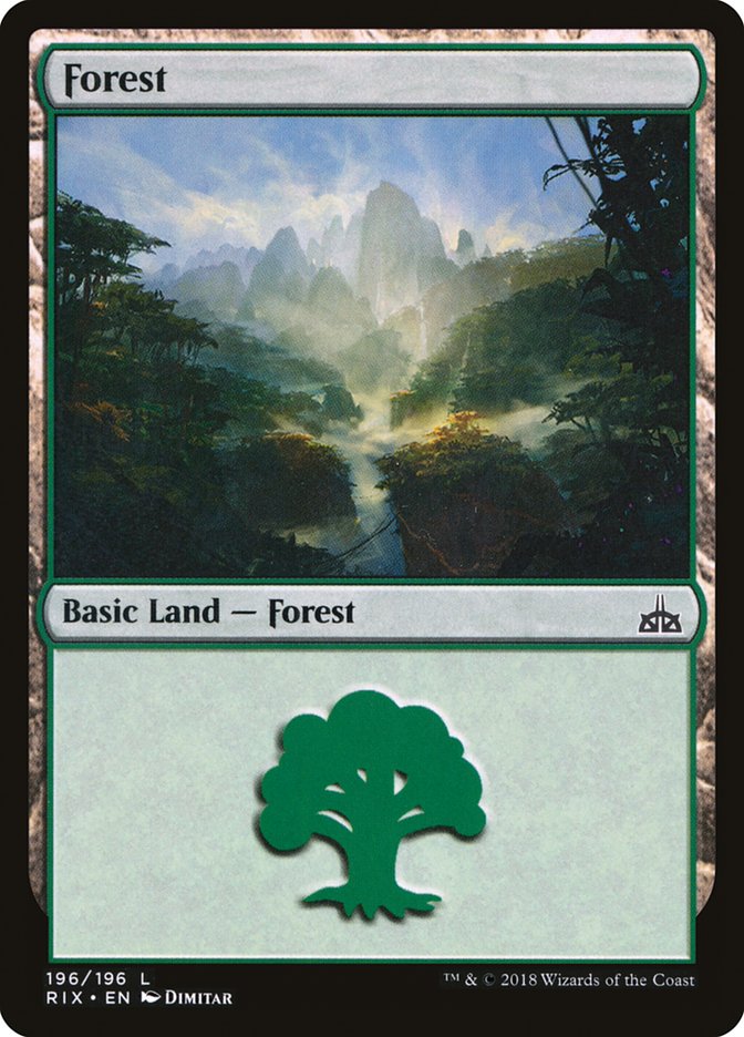 Forest (196) [Rivals of Ixalan]