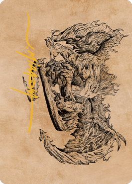 Miirym, Sentinel Wyrm Art Card (Gold-Stamped Signature) [Commander Legends: Battle for Baldur's Gate Art Series]