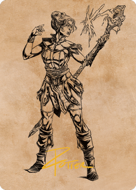 Neera, Wild Mage Art Card (Gold-Stamped Signature) [Commander Legends: Battle for Baldur's Gate Art Series]