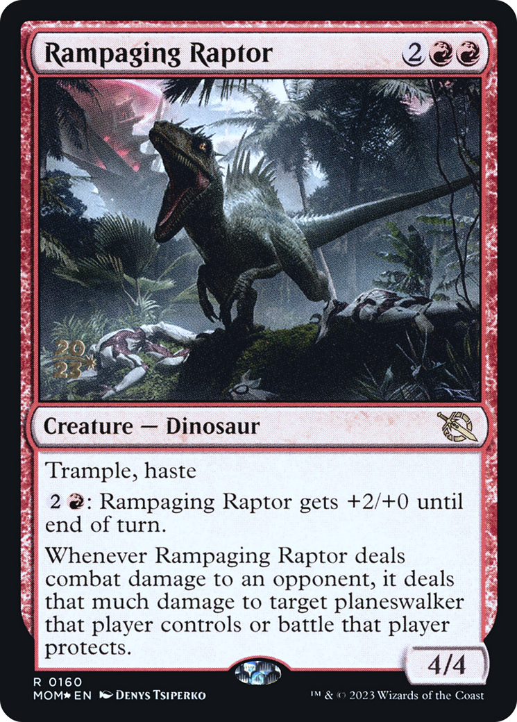 Rampaging Raptor [March of the Machine Prerelease Promos]