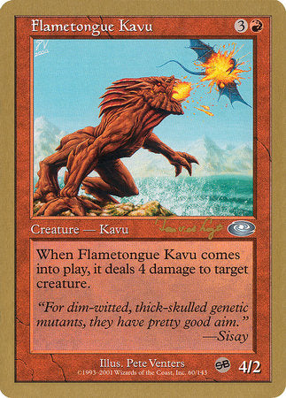 Flametongue Kavu - 2001 Jan Tomcani (PLS) [World Championship Decks 2001]