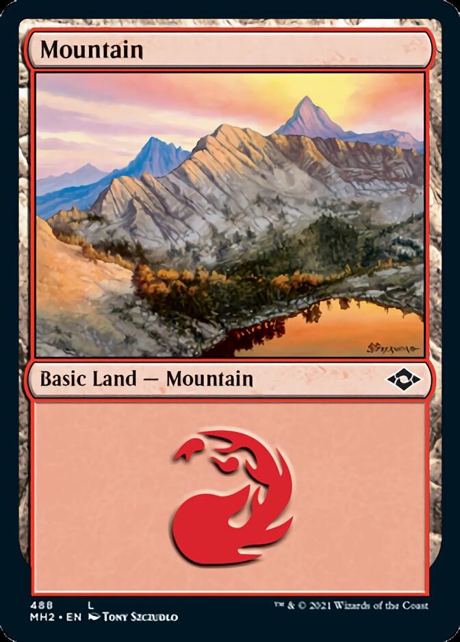 Mountain (488) (Foil Etched) [Modern Horizons 2]