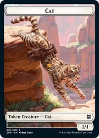 Cat // Copy Double-Sided Token [Zendikar Rising Tokens]
