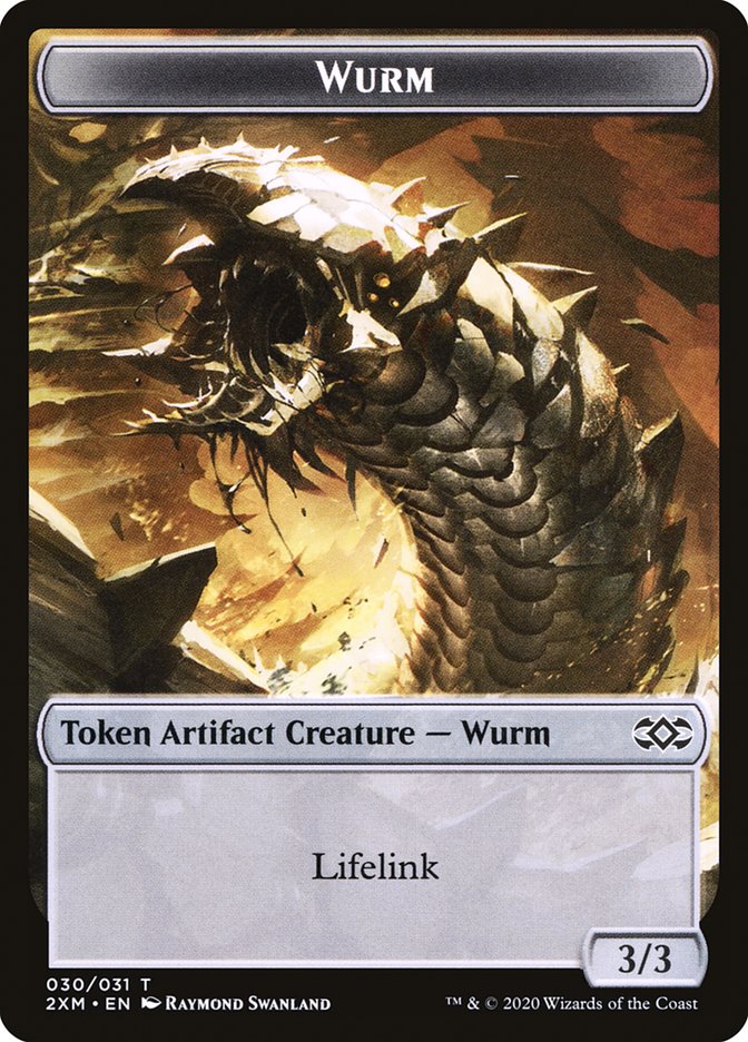 Clue // Wurm (030) Double-Sided Token [Double Masters Tokens]